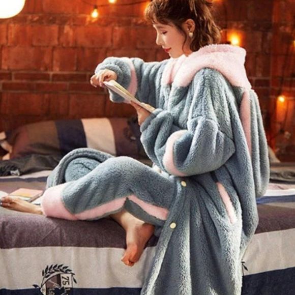 Easter Bunny Plush Pajama Set | Rabbit Night Dress - Picture 3 of 7